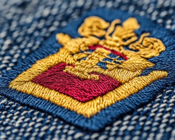 Vyšívaná nášivka - detailný záber