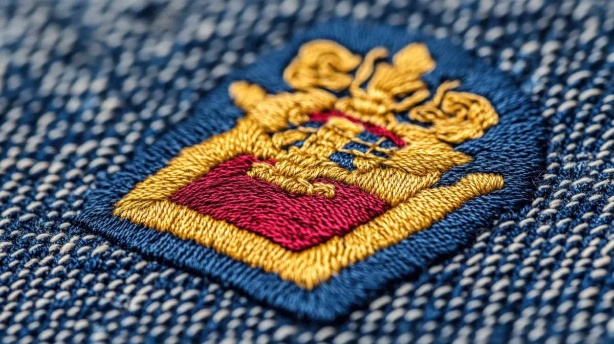 Vyšívaná nášivka - detailný záber